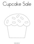Cupcake Sale Coloring Page