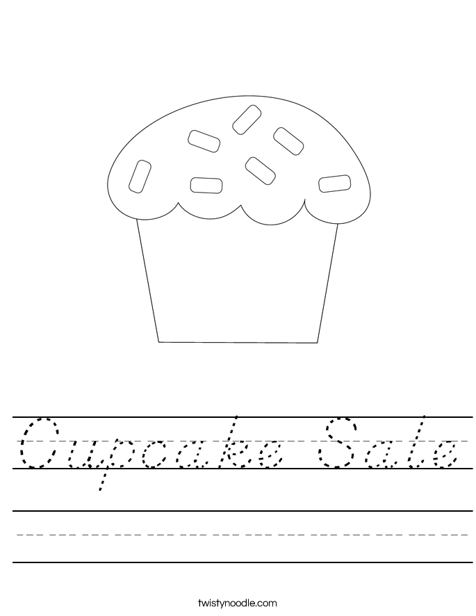Cupcake Sale Worksheet
