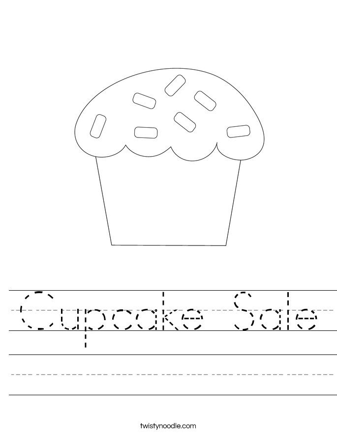 Cupcake Sale Worksheet