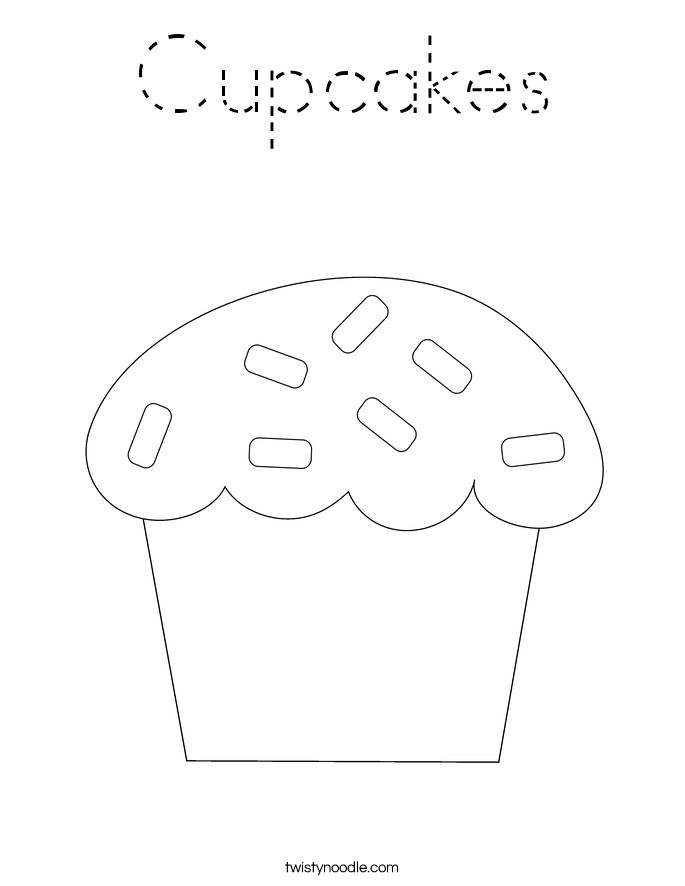 Cupcakes Coloring Page