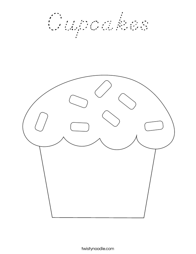 Cupcakes Coloring Page