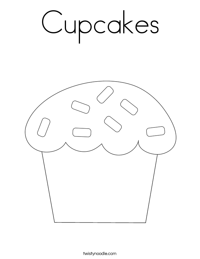 Cupcakes Coloring Page