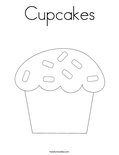 Cupcakes Coloring Page