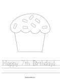 Happy 7th Birthday!  Worksheet