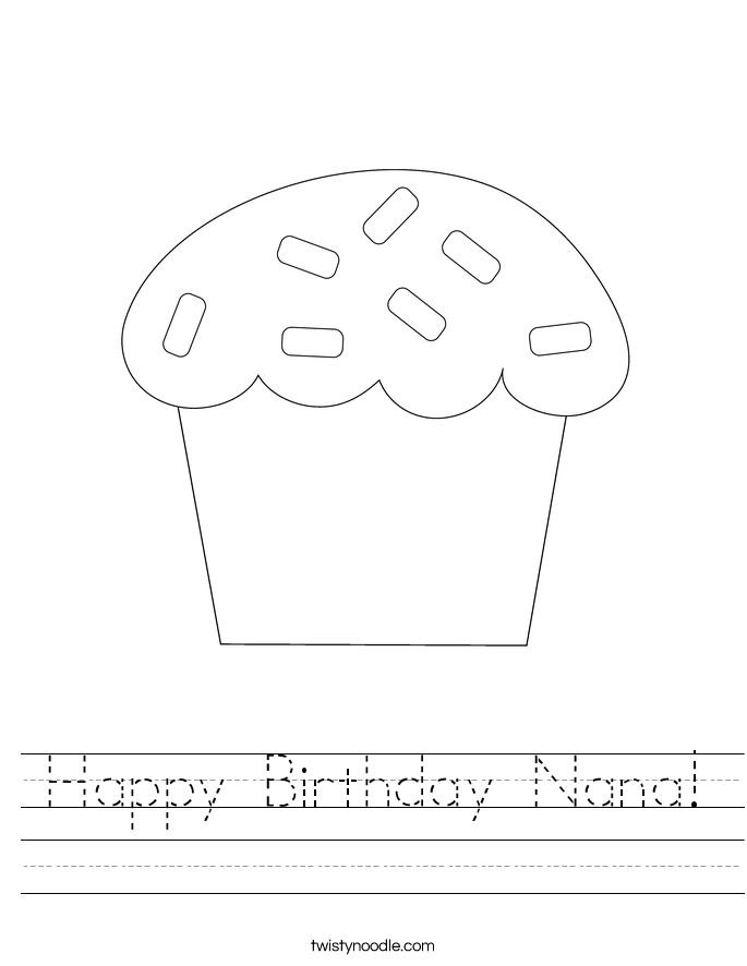 Happy Birthday Nana! Worksheet