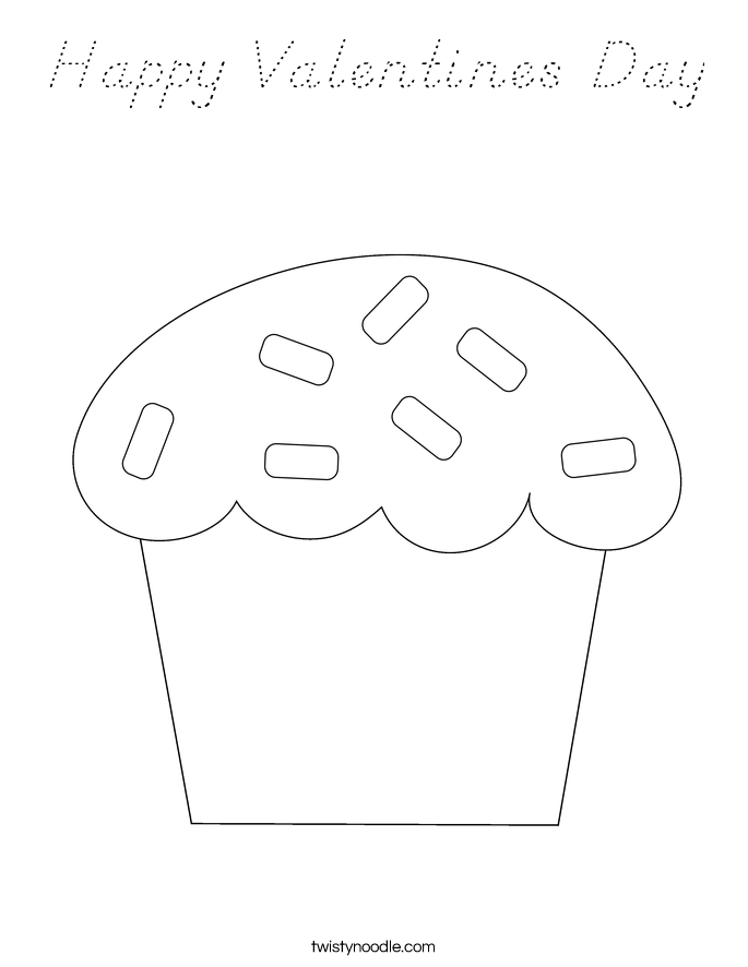 Happy Valentines Day Coloring Page