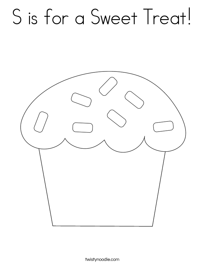 S is for a Sweet Treat! Coloring Page