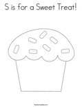 S is for a Sweet Treat!Coloring Page