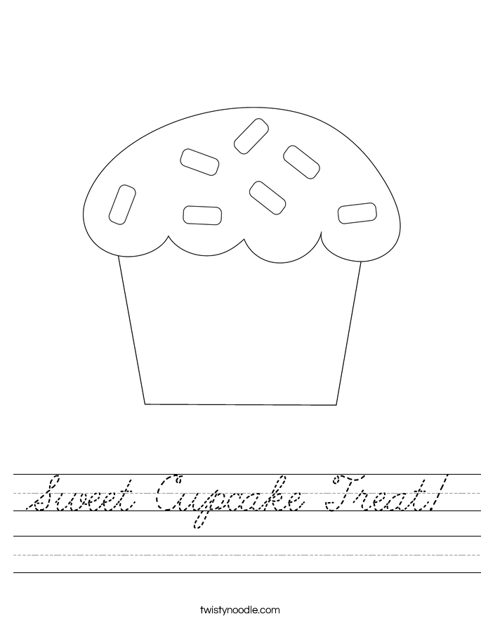 Sweet Cupcake Treat! Worksheet