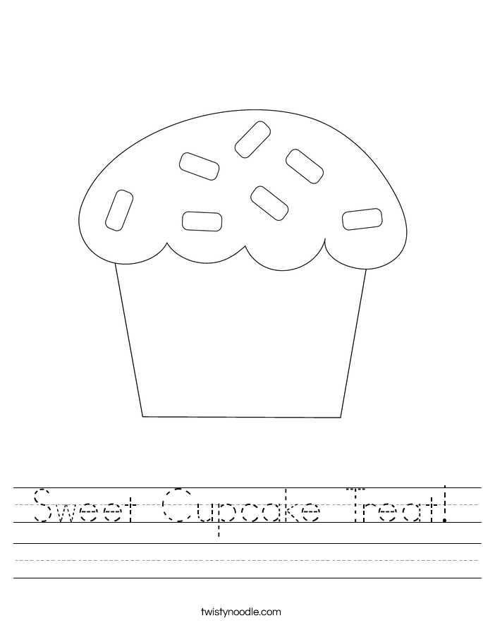 Sweet Cupcake Treat Worksheet Twisty Noodle