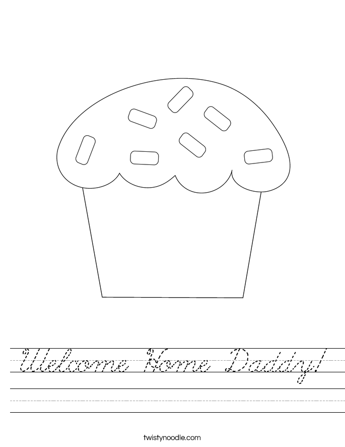 Welcome Home Daddy! Worksheet