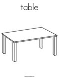 table Coloring Page