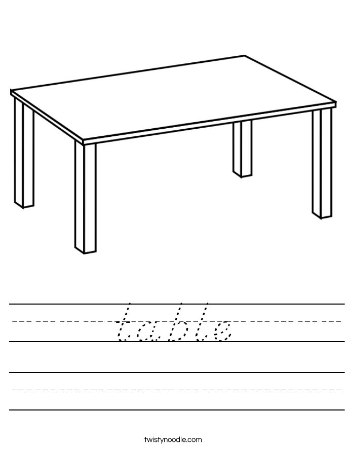 table Worksheet