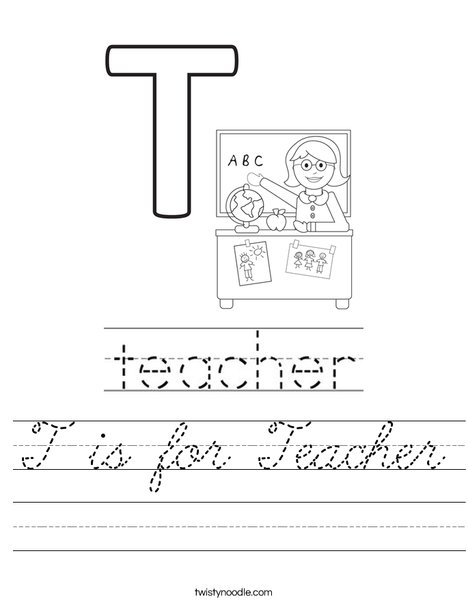 T is for Teacher Worksheet