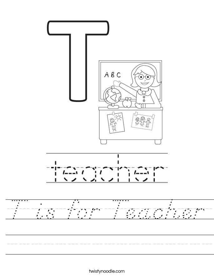 T is for Teacher Worksheet