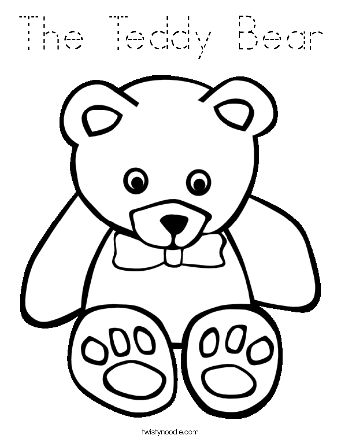 The Teddy Bear Coloring Page