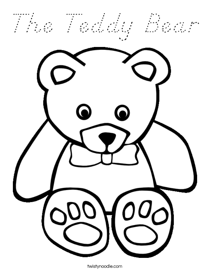 The Teddy Bear Coloring Page