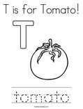 T is for Tomato! Coloring Page