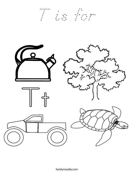 T is for Coloring Page