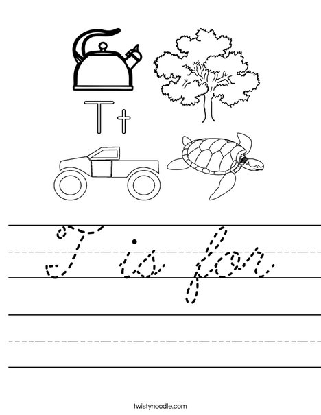 T is for Worksheet