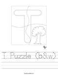 T Puzzle (b&w) Worksheet