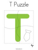 T Puzzle Coloring Page
