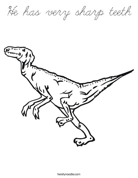 Velociraptor  Coloring Page