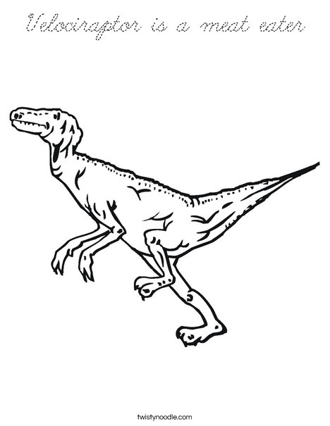 Velociraptor  Coloring Page