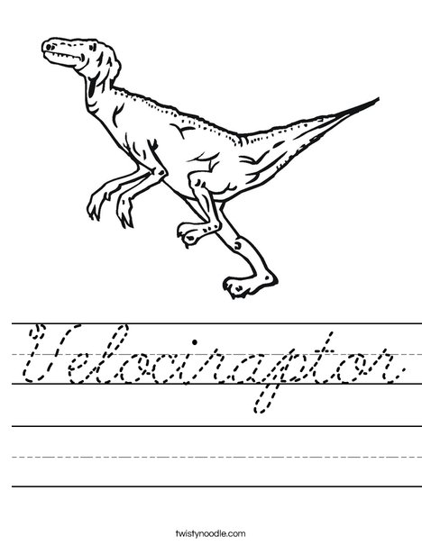 Velociraptor  Worksheet