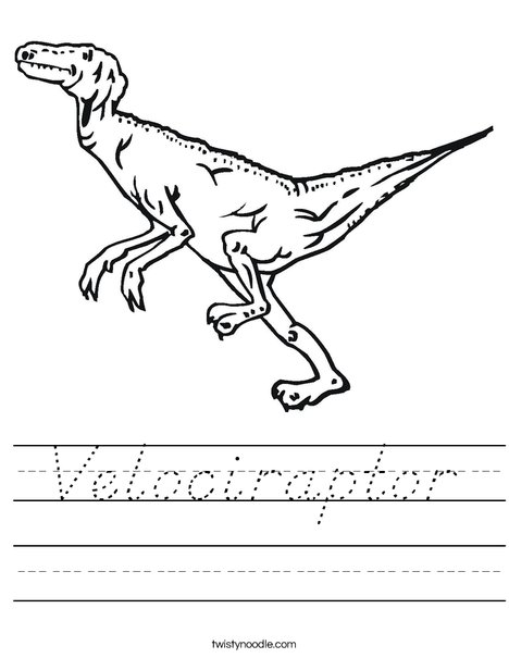 Velociraptor  Worksheet