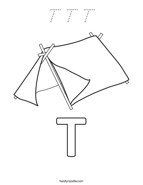 T Tent Coloring Page