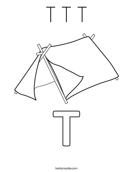 T Tent Coloring Page
