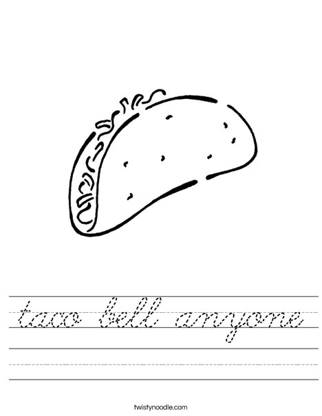 Taco Worksheet