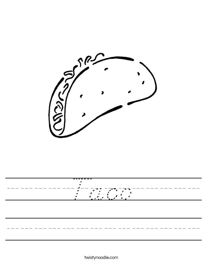 Taco Worksheet