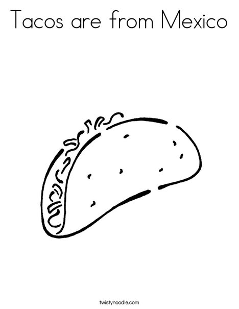 Taco Coloring Page