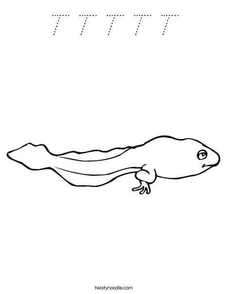 Tadpole Coloring Page