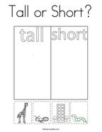 Tall or Short Coloring Page