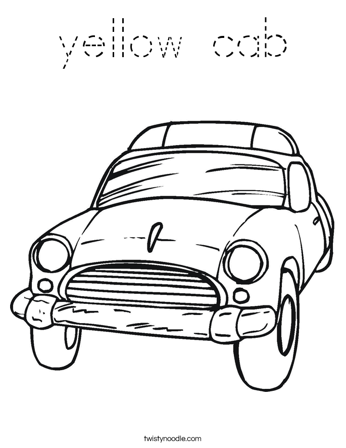 yellow cab Coloring Page