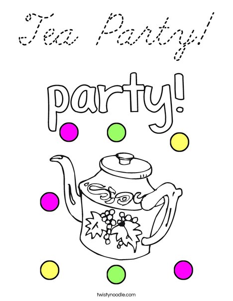 Tea Party! Coloring Page