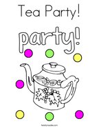 Tea Party Coloring Page