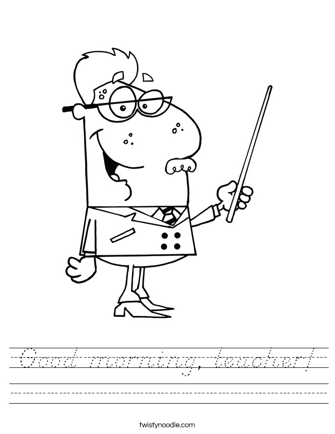 Good morning, teacher! Worksheet