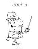 Teacher Coloring Page