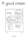 A good citizen  Coloring Page
