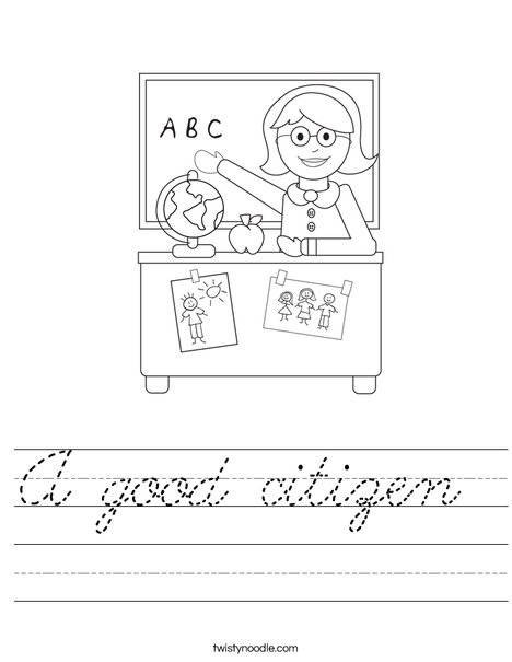 Teacher Sitting Worksheet