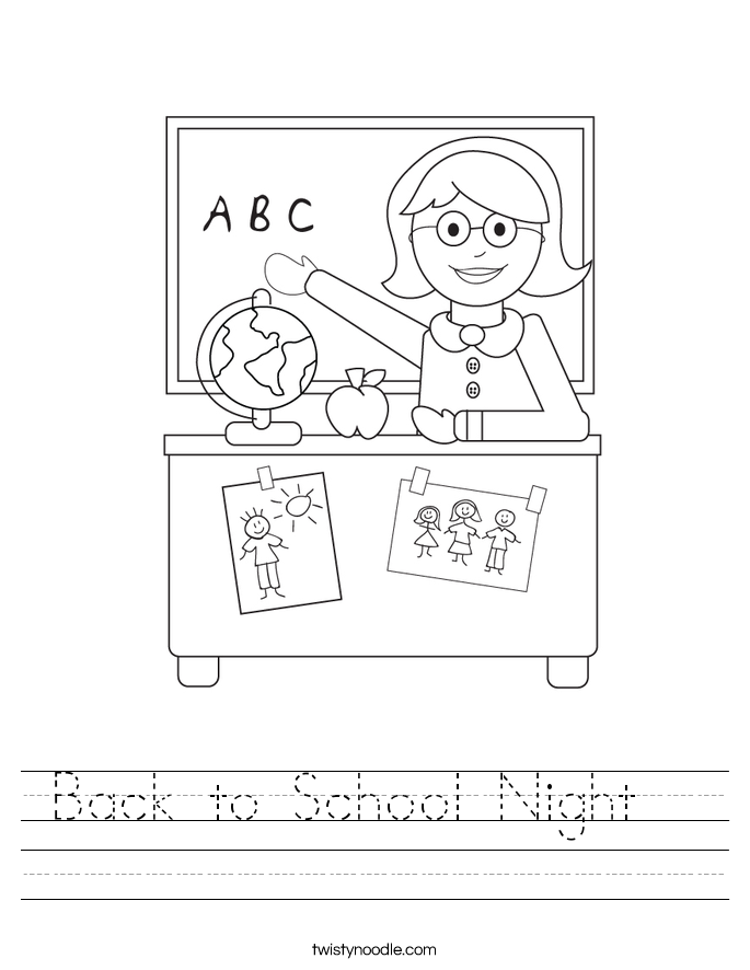 Back to School Night   Worksheet