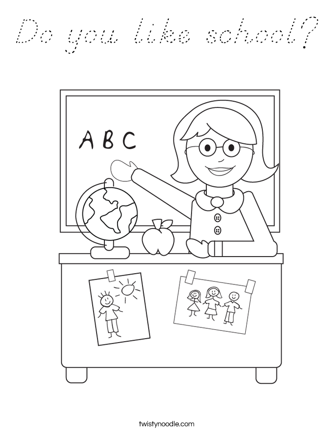 Do you like school? Coloring Page