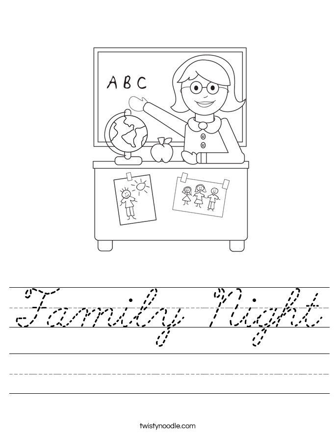 Family Night Worksheet