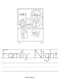 Family Night Worksheet