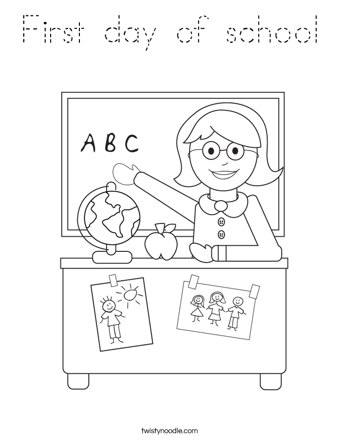 First day of school Coloring Page