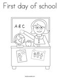 First day of school Coloring Page